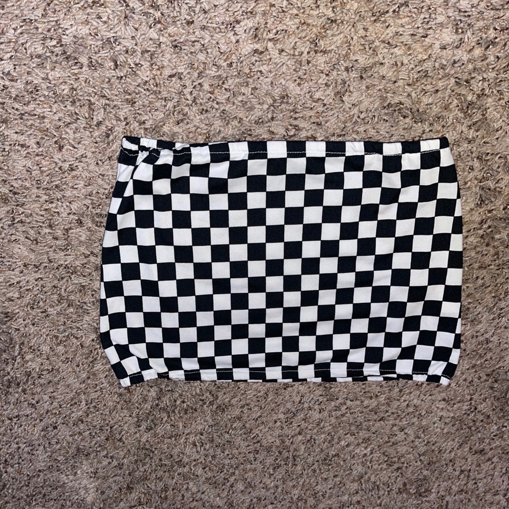 checkerboard tube top